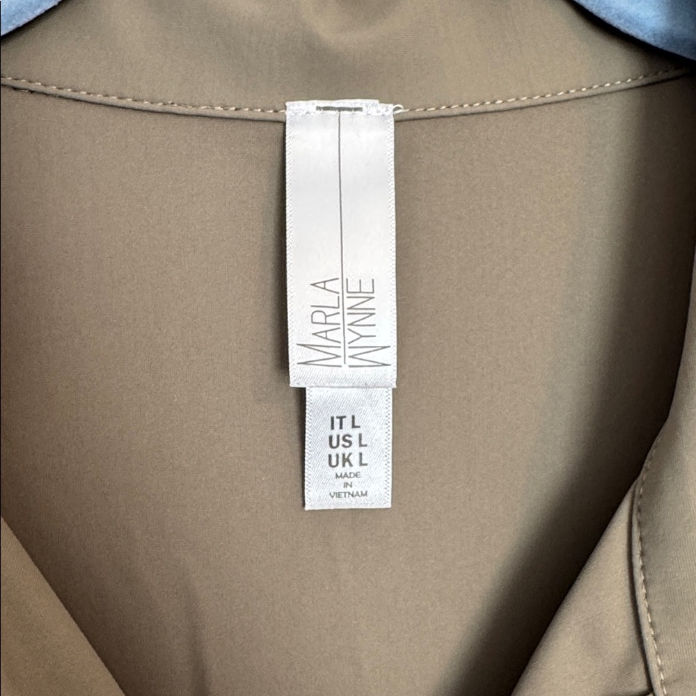 MarlaWynne Olive Green Long Sleeve Button-Down Shirt - Picture 2 of 7